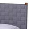 Baxton Studio Estela Mid-Century Modern Grey Woven Fabric and Walnut Brown Wood Queen Size Platform Bed 245-13445-ZORO - alternate 3